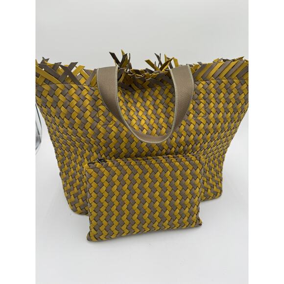 Naghedi Havana Large Basketweave Tote Bag - Picture 3 of 11